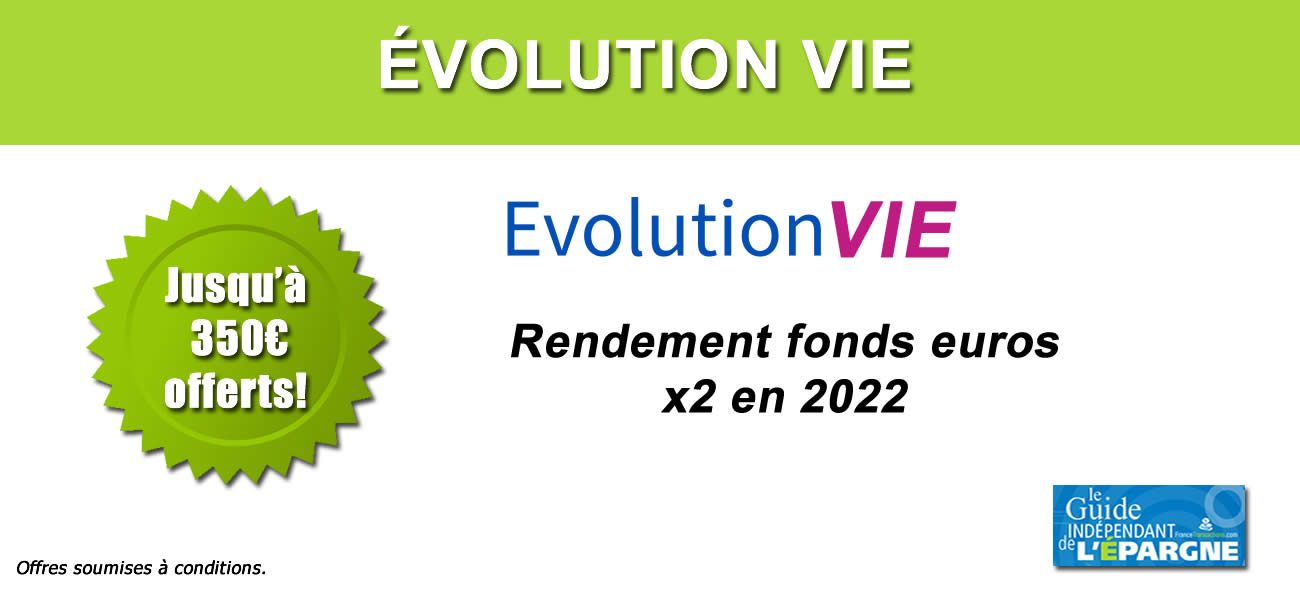 Assurance-vie : Rendement Premium Avril 2022 sur Évolution Vie, une unité de compte donnant droit au bonus de rendement 2022, à saisir avant le 31 mai 2022 Assurance-vie : Rendement Premium Avril 2022 sur Évolution Vie, une unité de compte donnant droit au bonus de rendement 2022, à saisir avant le 31 mai 2022