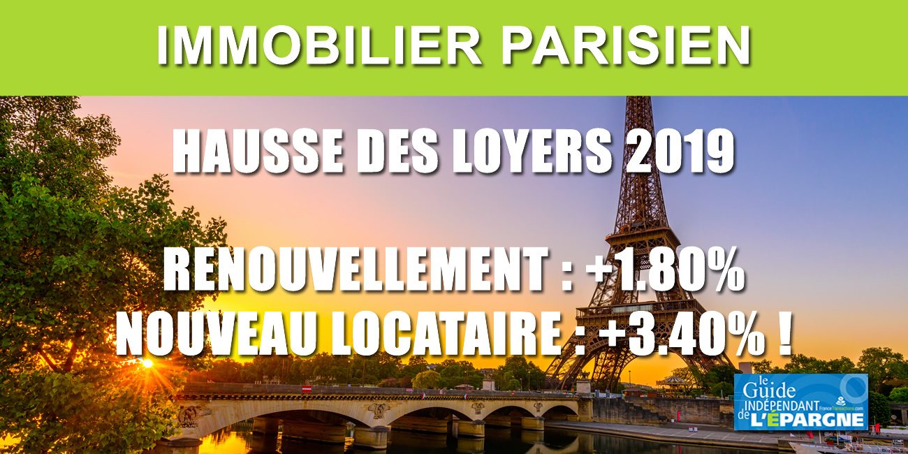 Hausse des loyers parisiens de +3.4% en 2019, le plafonnement donne peu d'effets Hausse des loyers parisiens de +3.4% en 2019, le plafonnement donne peu d'effets
